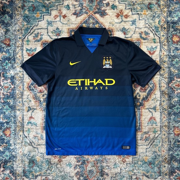 Nike 2014 Manchester City Soccer Jersey Large - Picture 1 of 7